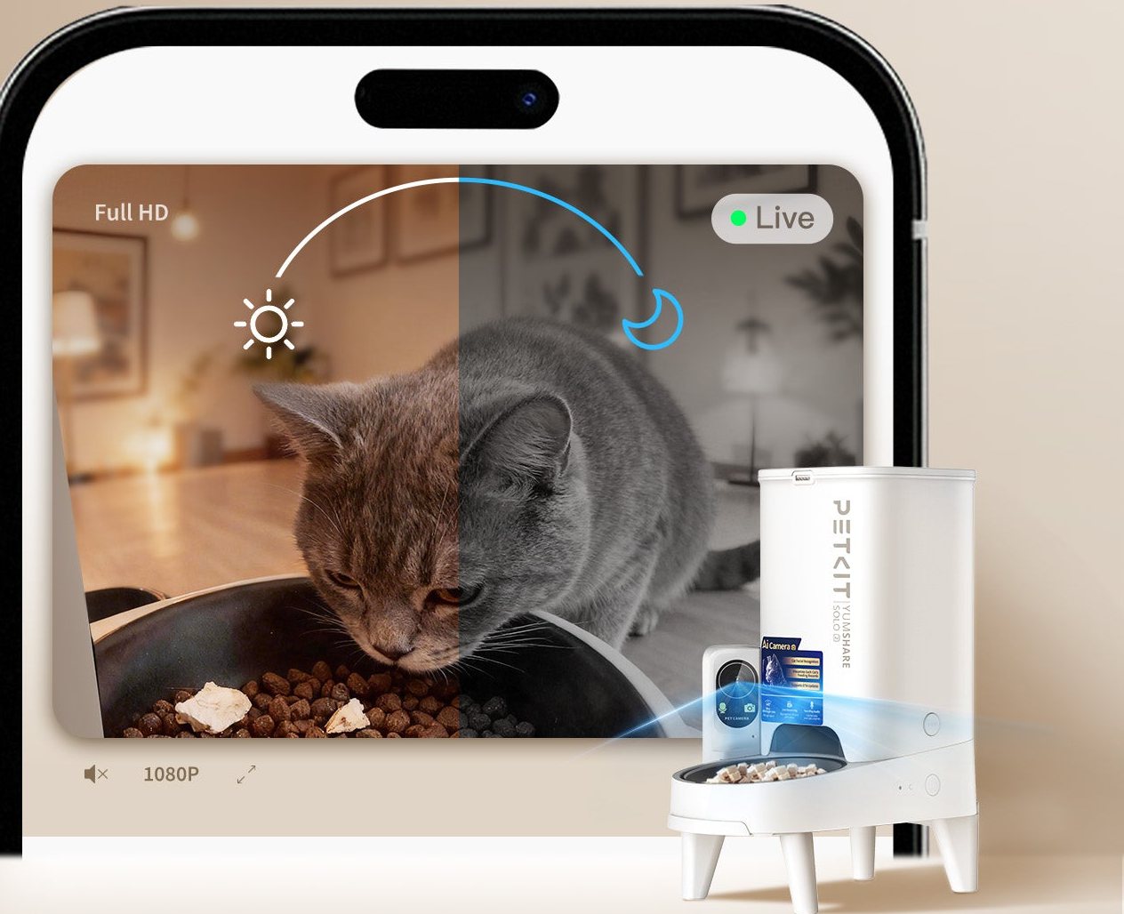 Diretta della ciotola sullo smartphone, di giorno e di notte