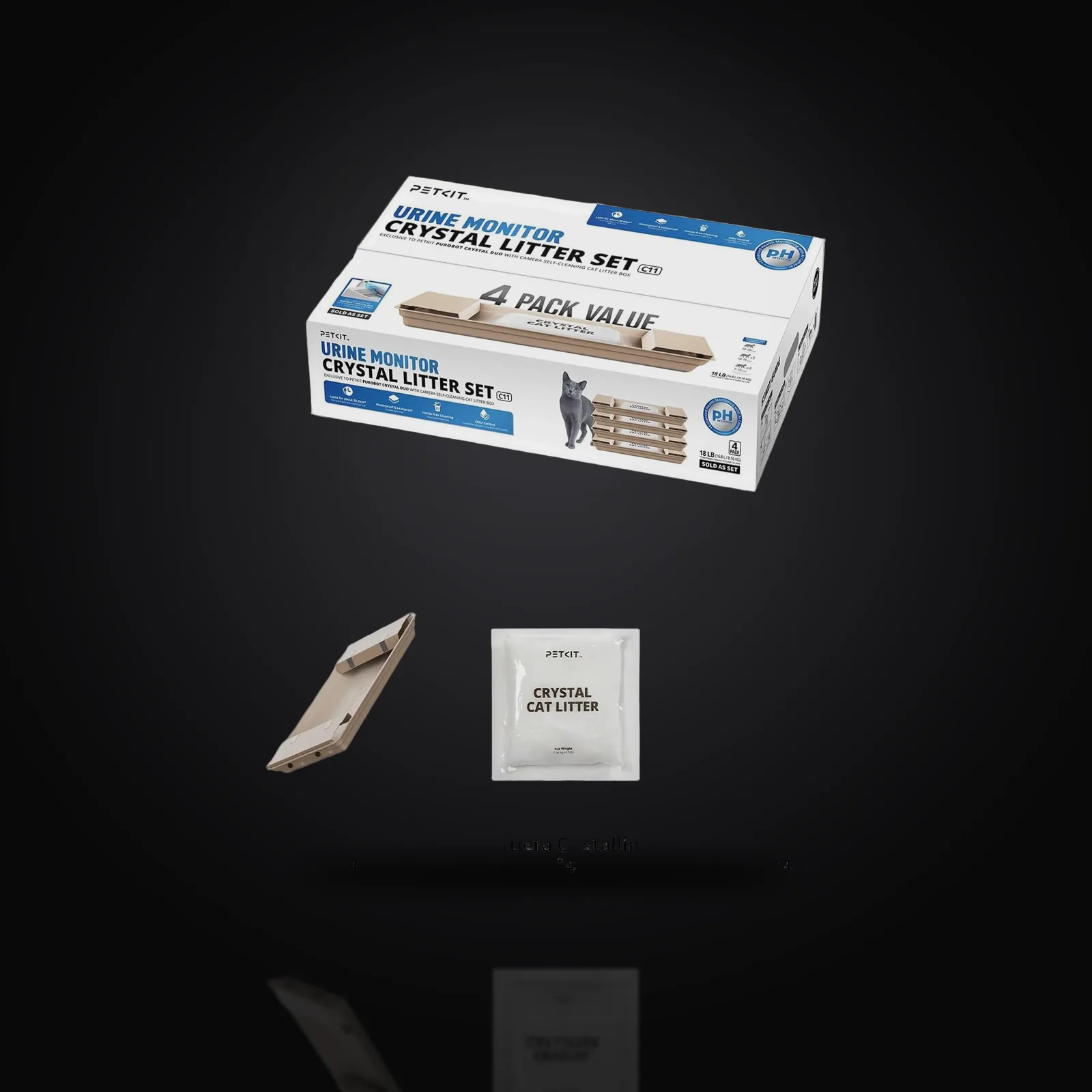 CRYSTAL LITTER Set 4 pz Lettiera non agglomerante — immagine 2