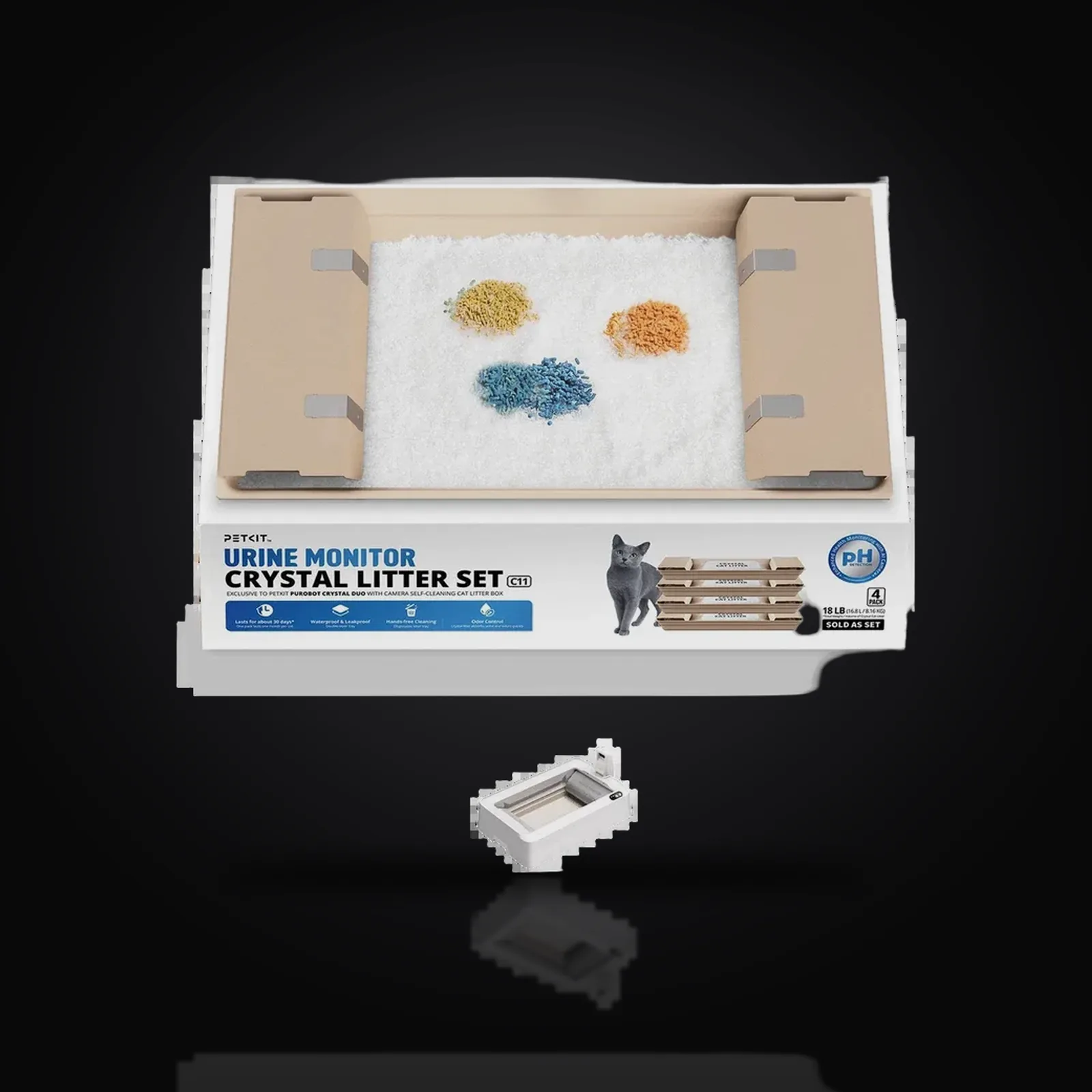 CRYSTAL LITTER Set 4 pz - monitoraggio PH — immagine 2
